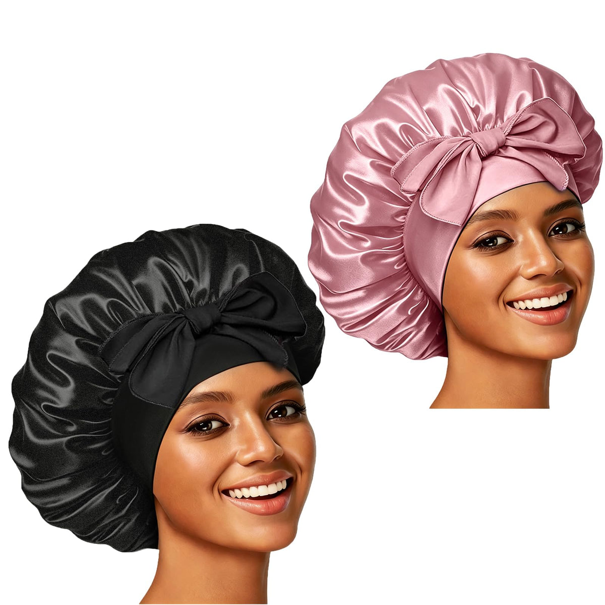 Confvrter bonnet front view showing both pink and black colors and neat finish
