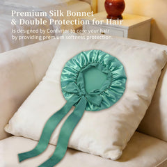 Confvrter close-up of satin fabric highlighting smooth texture and protection