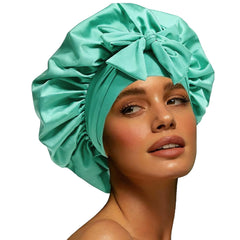 Confvrter green bonnet front view shows full coverage and secure fit