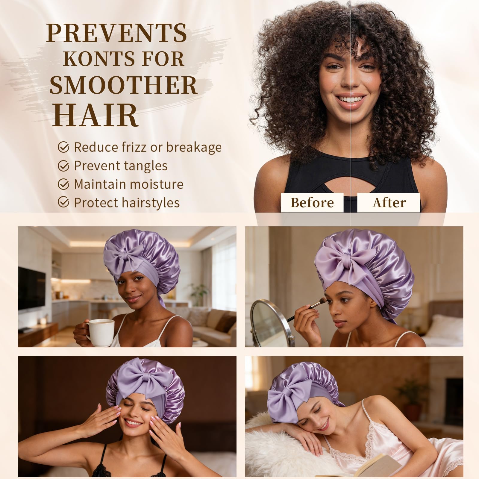 Confvrter bonnet in bathroom during skincare routine showing multiuse convenience