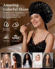 Confvrter worn during shower and skincare to keep hair dry and tidy