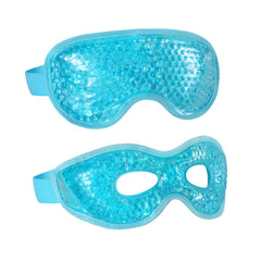 CONSGIJI front view blue gel eye mask showing comfortable fit and cooling benefit
