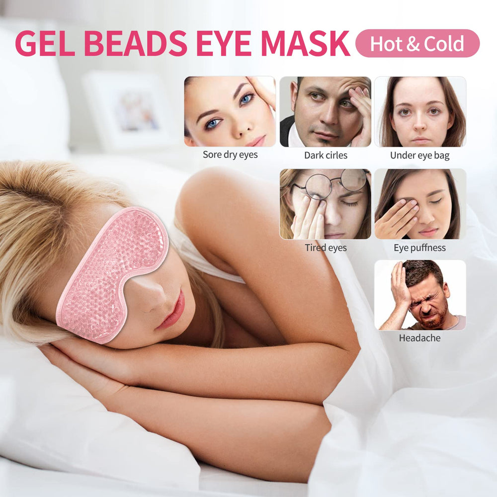 CONSGIJI bedside lifestyle scene with mask on pillow illustrating relaxation and nighttime eye care