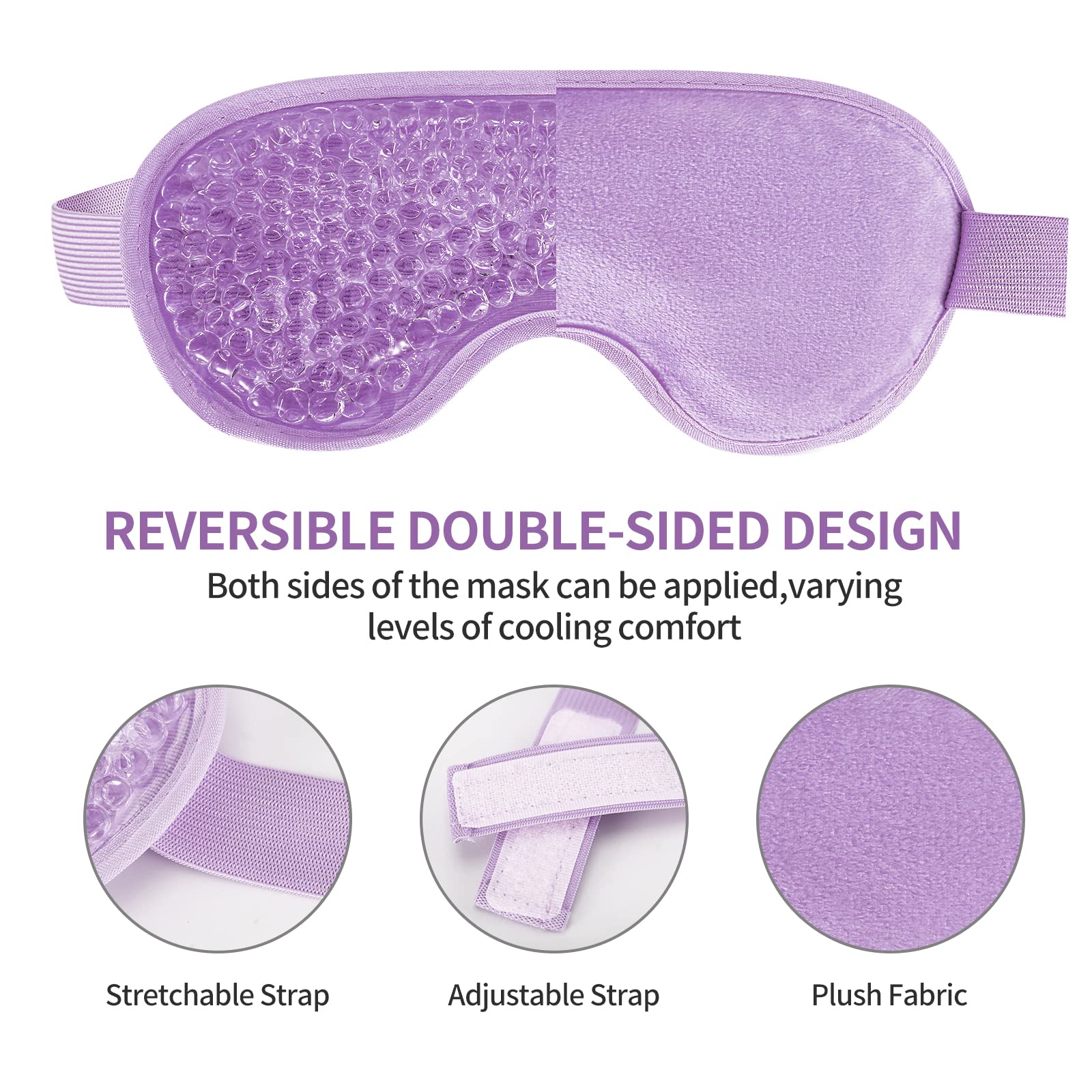 CONSGIJI eye mask worn on face demonstrating soothing comfort