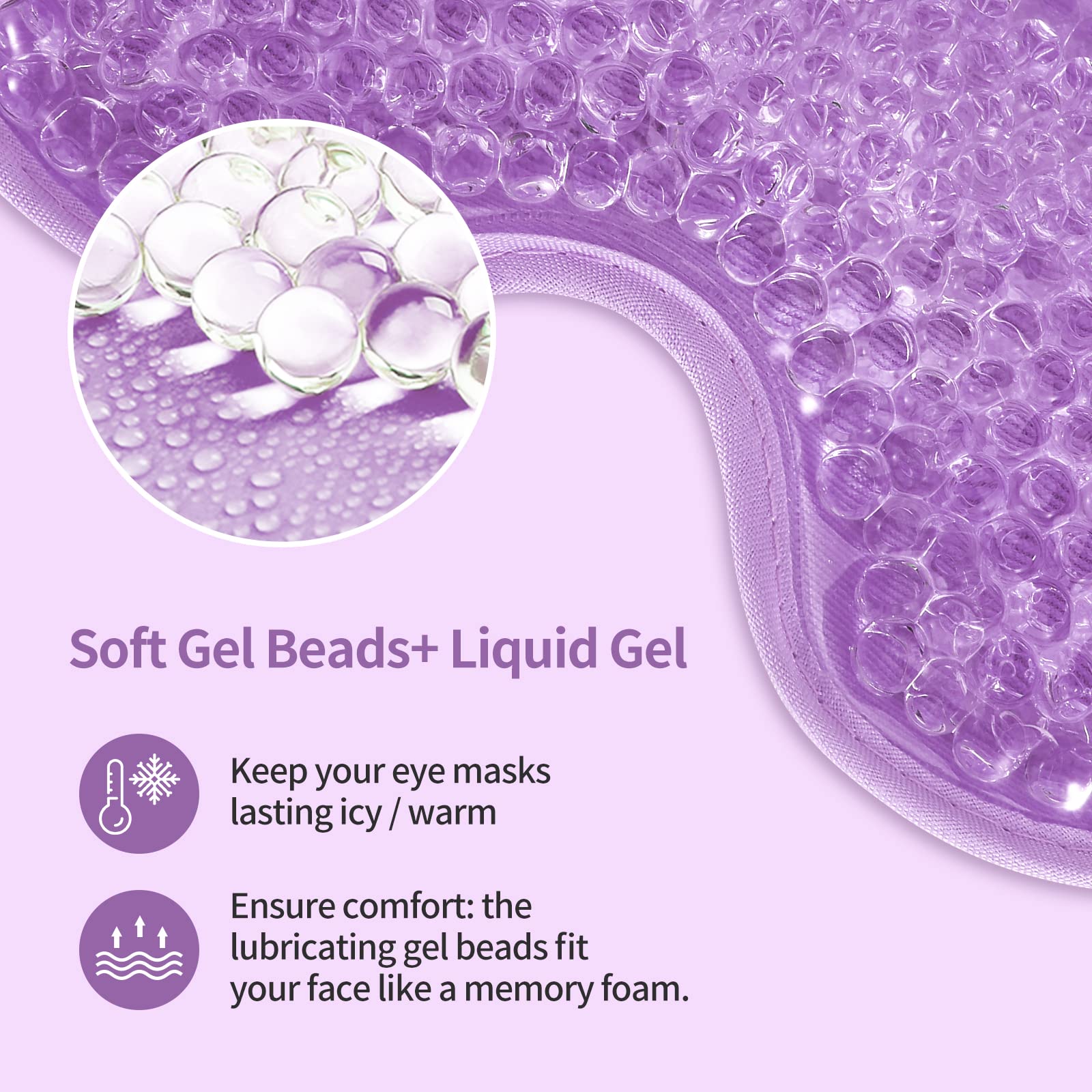 CONSGIJI two gel masks chilled in refrigerator for ready cold therapy