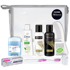 Convenience Kits International front packaging showing full 10-piece kit for travel