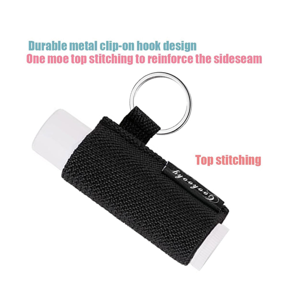 COOKOOKY chapstick inserted in holder demonstrating secure fit and quick access