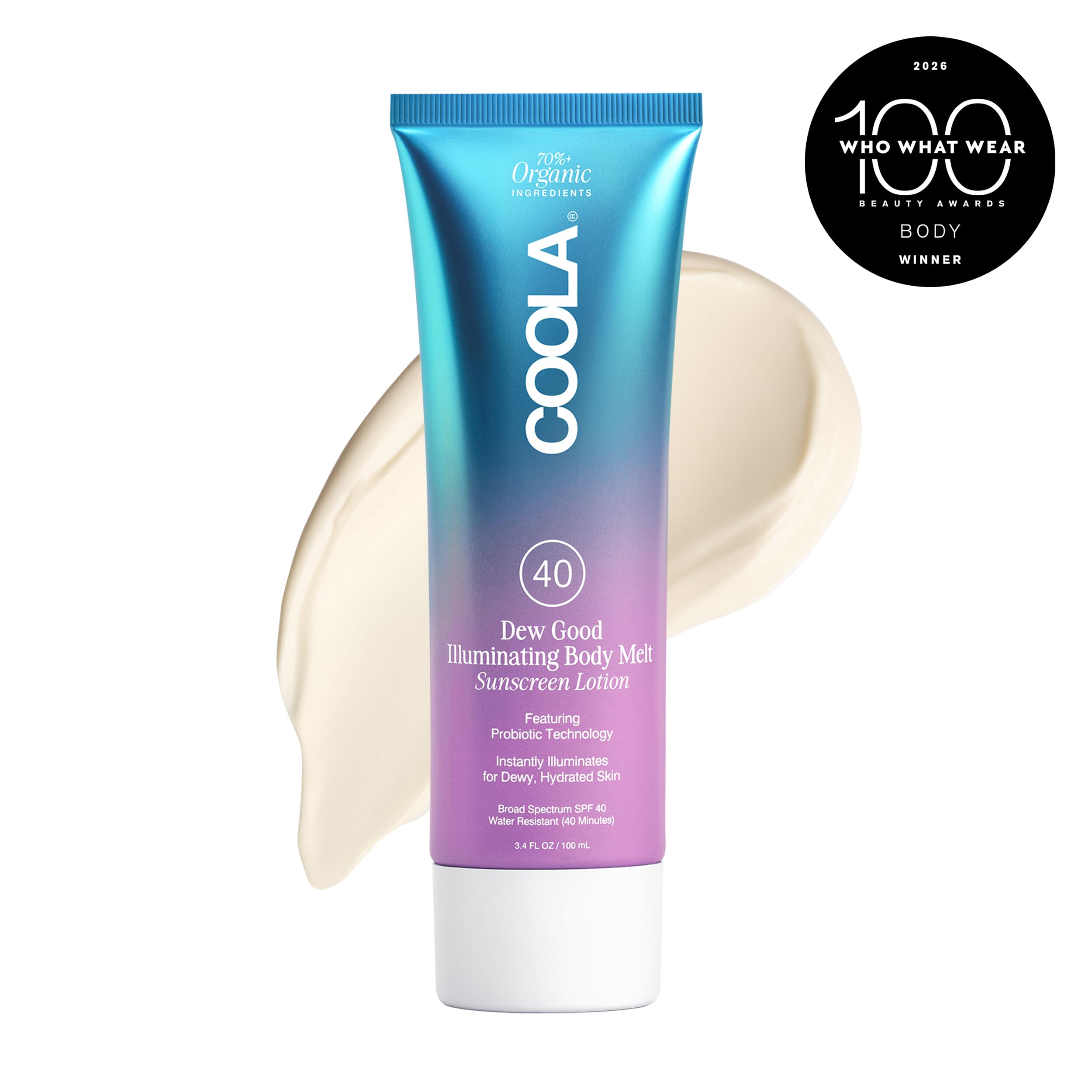 COOLA texture close-up showing lightweight creamy formula for easy absorption