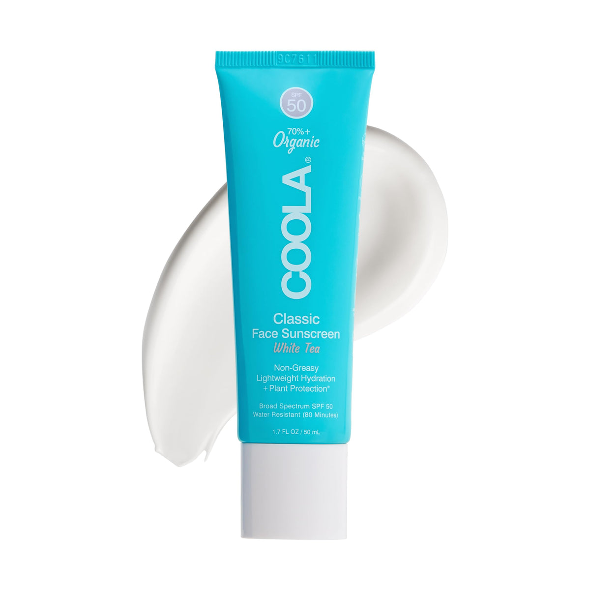 COOLA face sunscreen front tube showing size and label, protects skin on the go