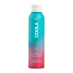 COOLA front packaging spray showing SPF 50 and guava mango scent benefits