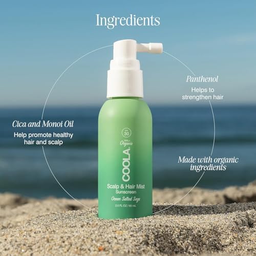 COOLA label highlighting organic ingredients and reef-compliant claim