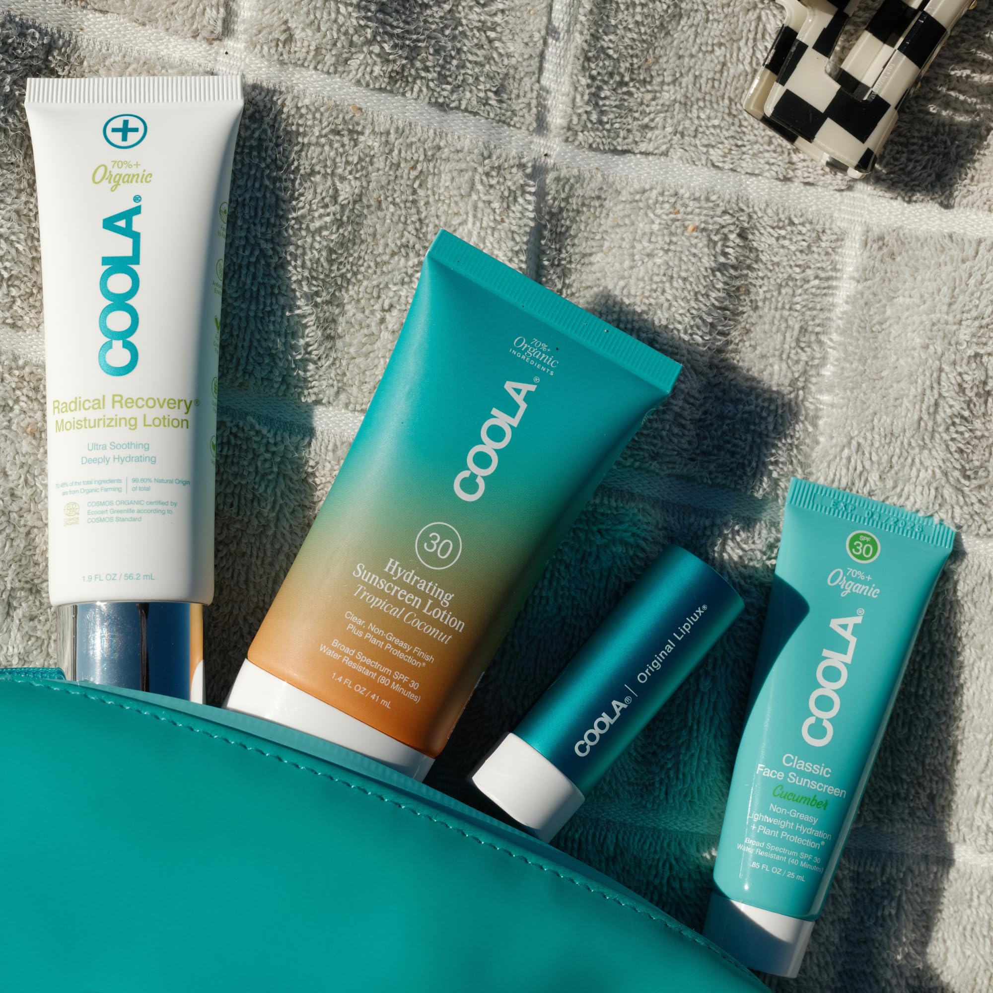 Coola Original Liplux lip balm tube highlighting SPF 30 hydration for lips