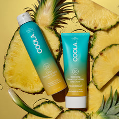 COOLA sunscreen applied on arm demonstrating sheer finish and quick absorption