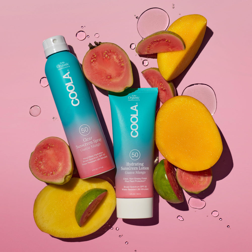 COOLA size scale hand held to show compact 6 fl oz portability