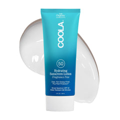 COOLA front tube showing SPF 50 and benefits