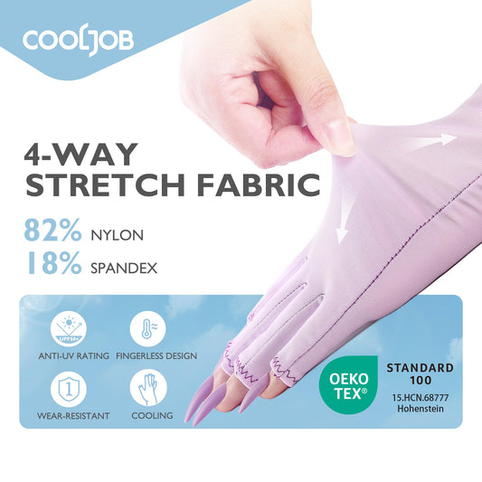 COOLJOB fabric close-up showing stretch knit and breathable texture for comfort
