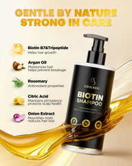 COOLKESI hair in use under shower illustrating gentle wash benefit
