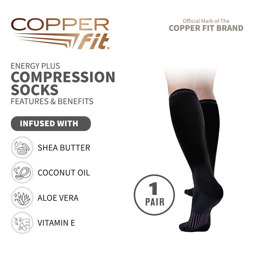 Copper Fit cushioned sole detail for added impact protection and comfort