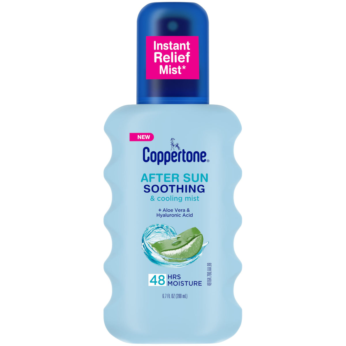 Coppertone bottle front label clear branding and product benefits