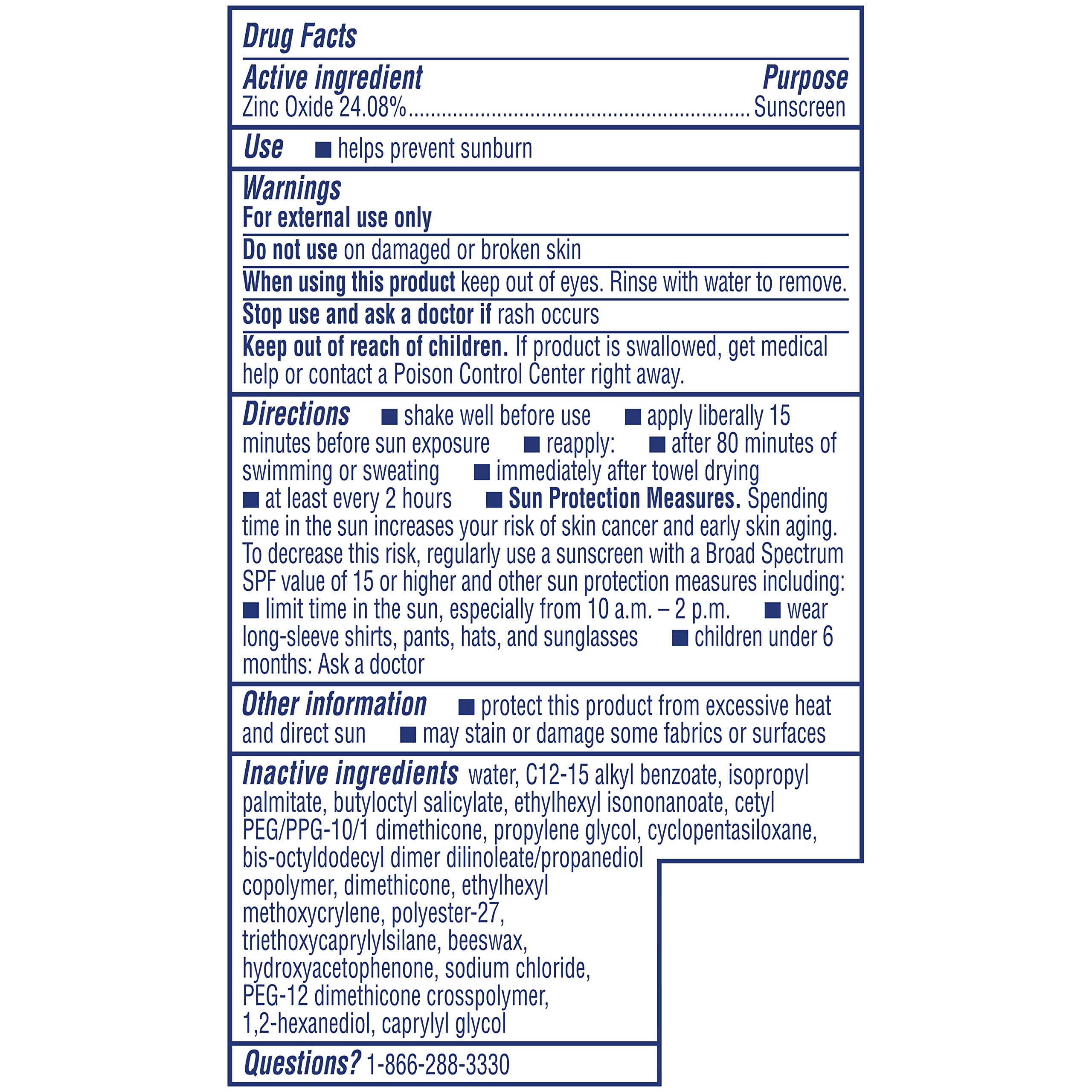 Coppertone ingredient label closeup highlighting fragrance‑free formula