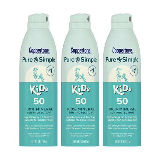 Coppertone front packaging showing SPF 50 and kid-friendly benefits