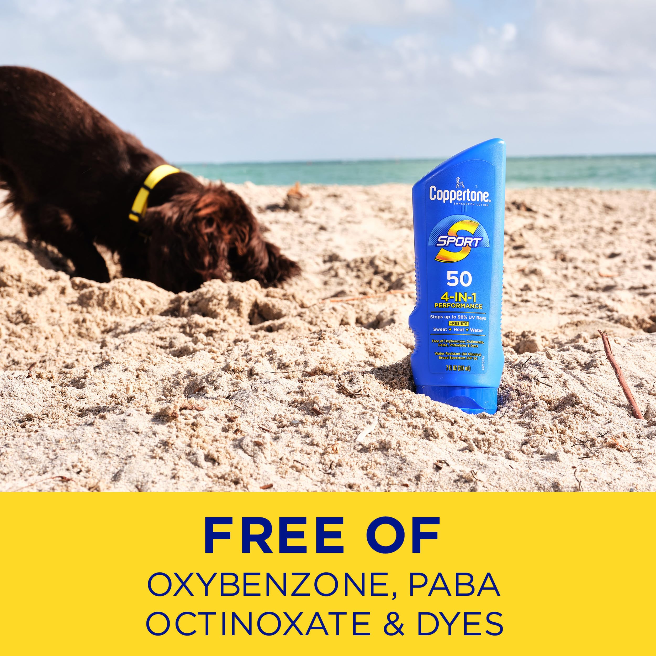 Coppertone bottle dispenser top for quick on-the-go reapplication benefit