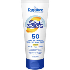 Coppertone front label showing SPF 50 protection and sport branding