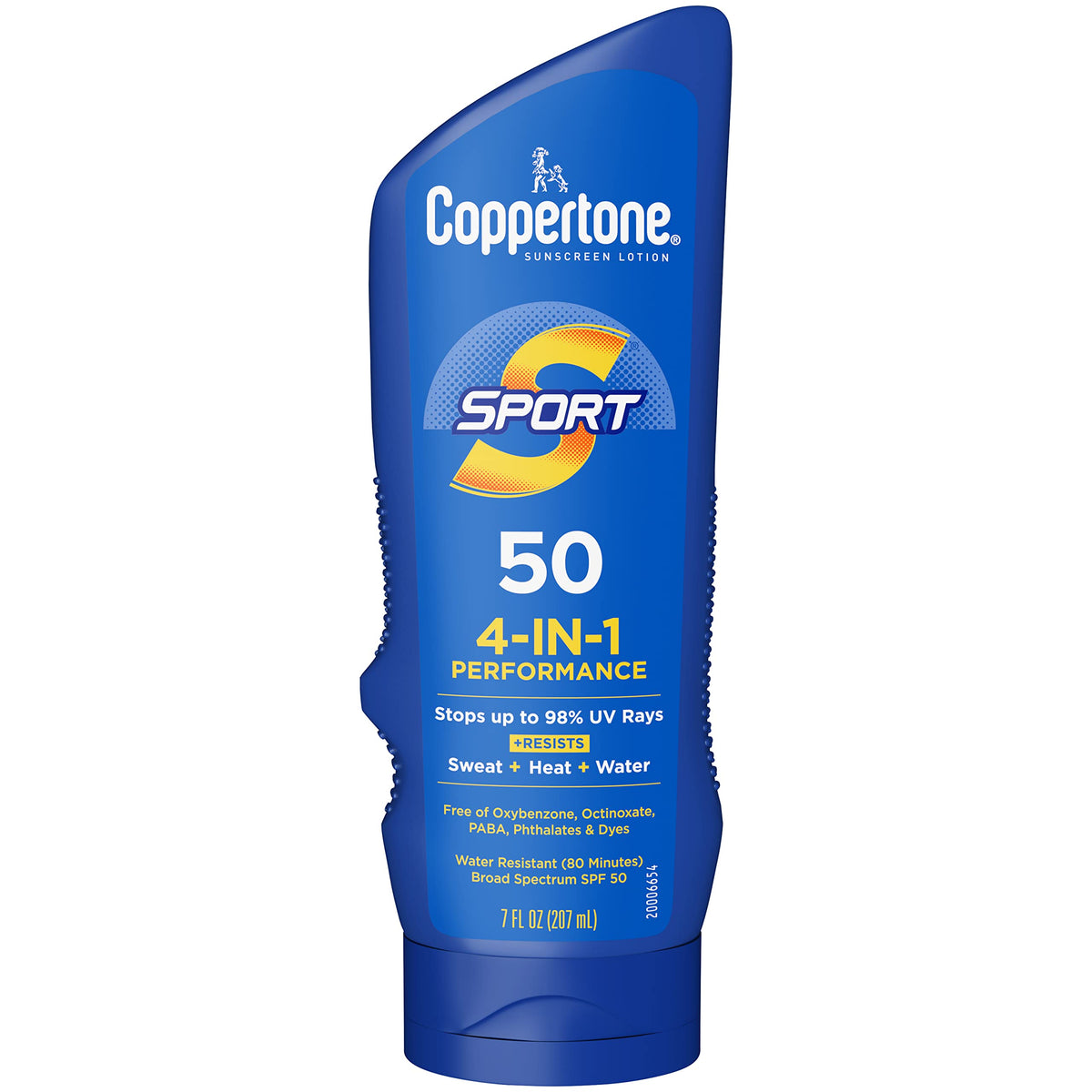 Coppertone front packaging showing SPF 50 and sport protection benefit