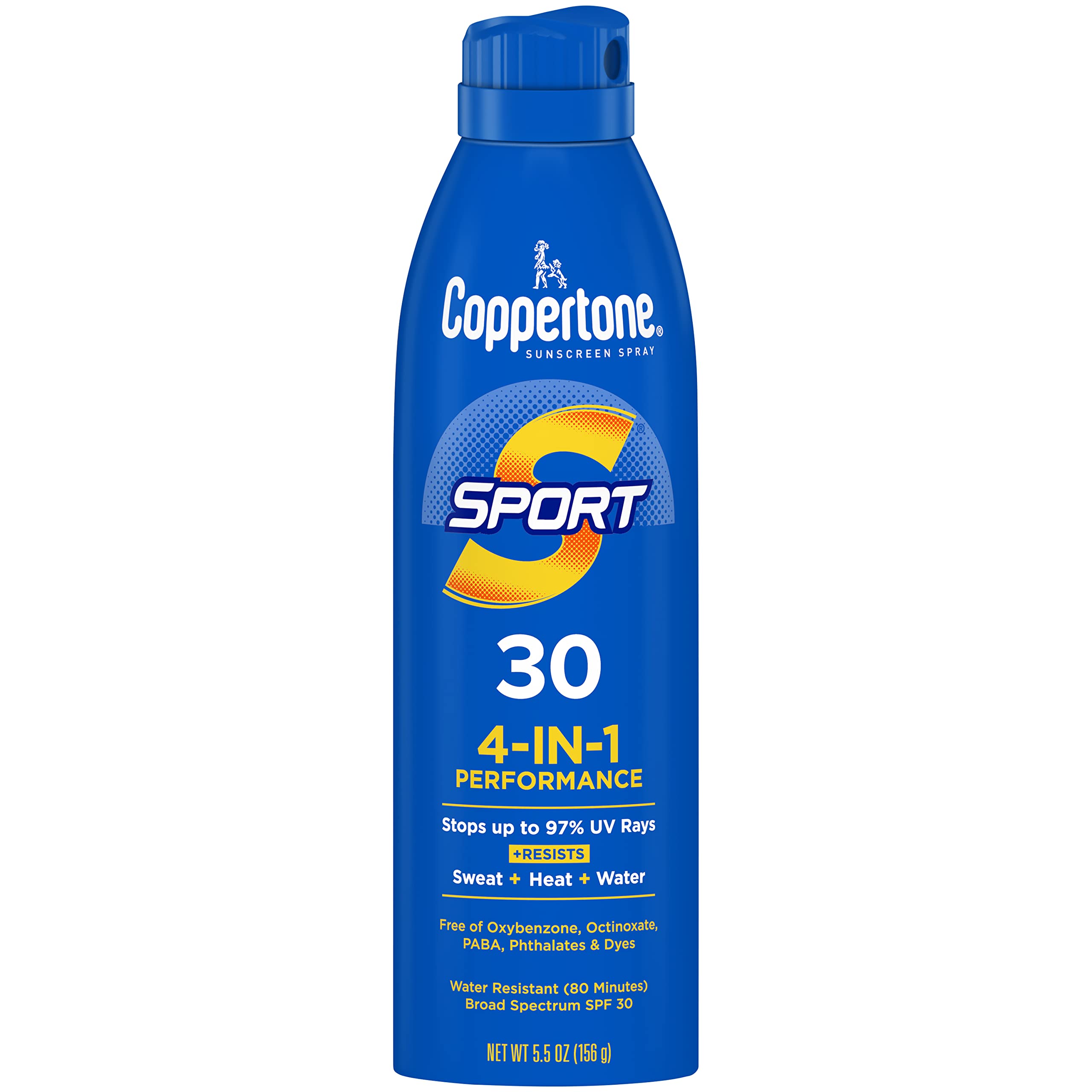 Coppertone front packaging showing SPF 30 protection and water-resistant benefit