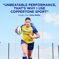 Coppertone back label close up highlighting water resistant 80 minutes