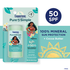 Coppertone stick shown in beach bag to illustrate portable on-the-go use