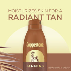 Coppertone dry oil texture mist highlighting fast-drying finish