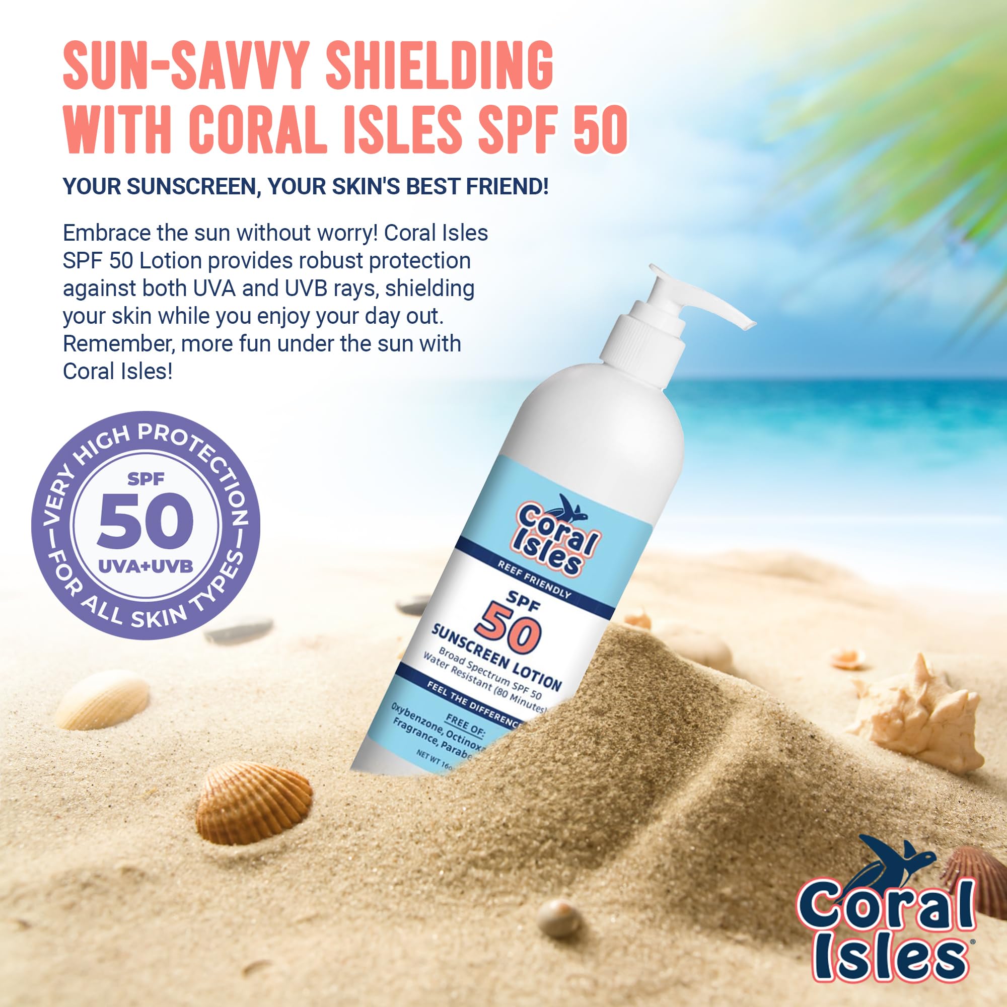 Coral Isles applied on arm demonstration showing even coverage and quick absorption