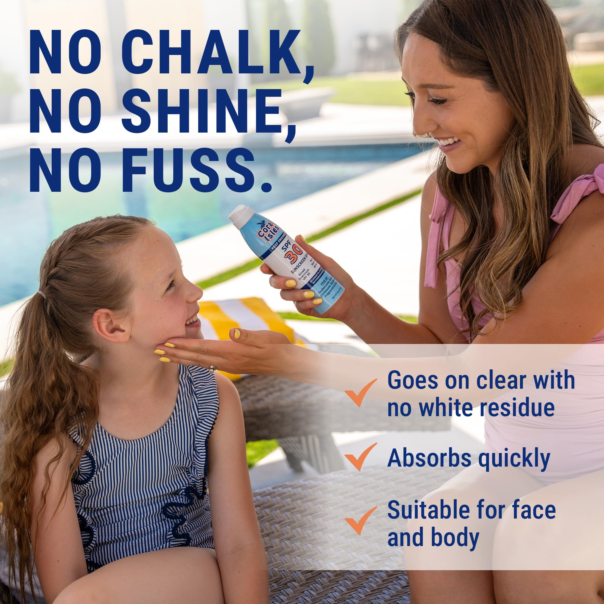 Coral Isles used by family on beach showing easy fast application benefit