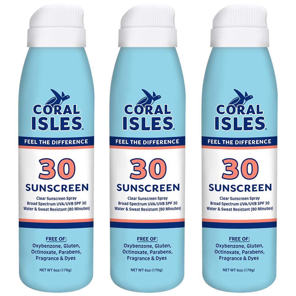 Coral Isles front packaging showing SPF 30 and reef-safe benefit