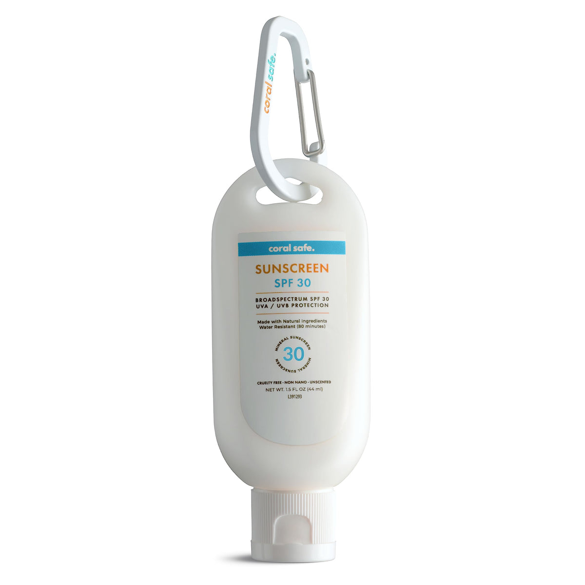 Coral Safe front packaging showing SPF and reef safe benefits for travel
