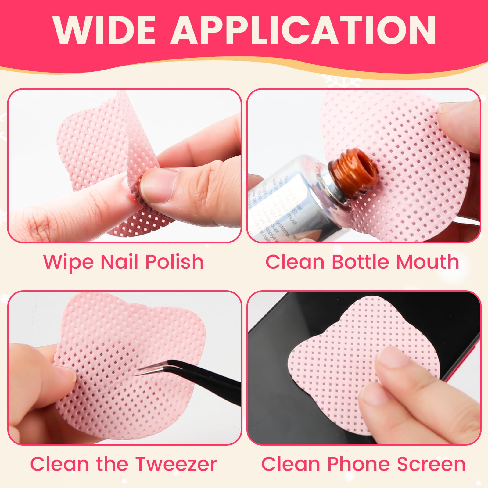 Corconess wipe removing gel polish cleanly in a salon setting