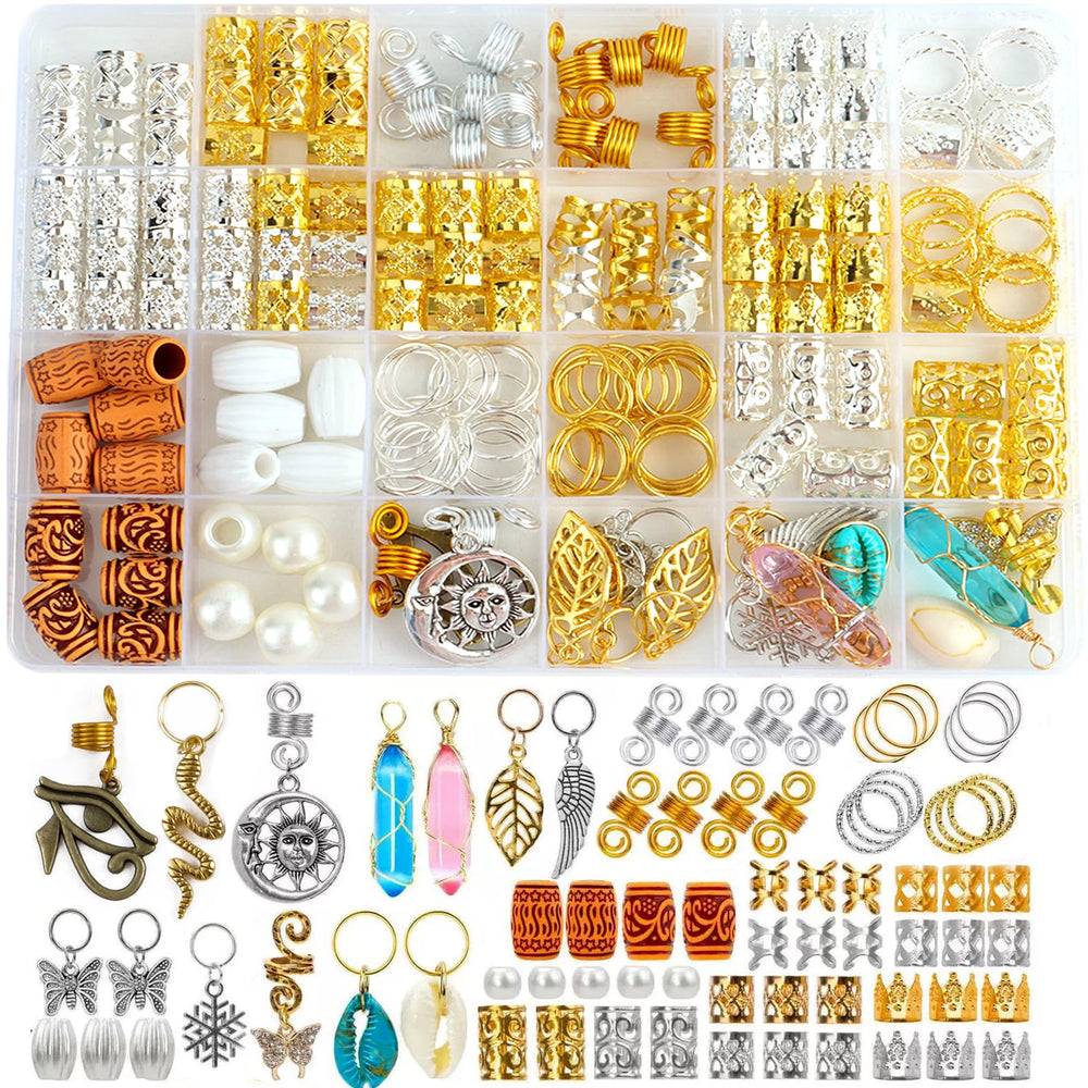 Coriario front packaging showing mixed gold and silver charms and box, adds organized styling convenience