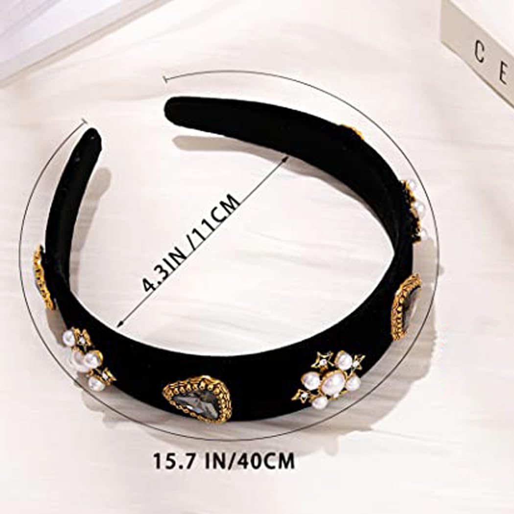 Coridy headband beside a hand for scale, shows wide comfortable fit