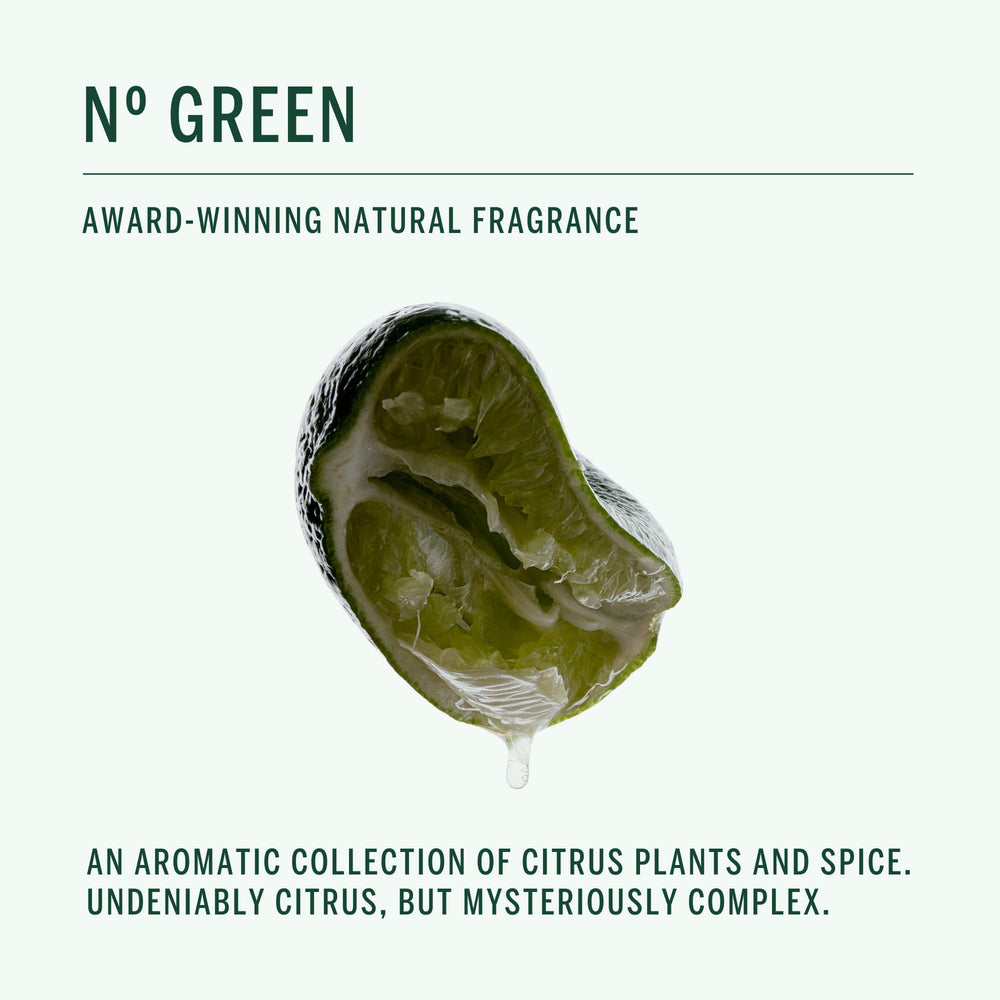 Corpus botanical ingredients laid out to show natural citrus and oil sources and transparency