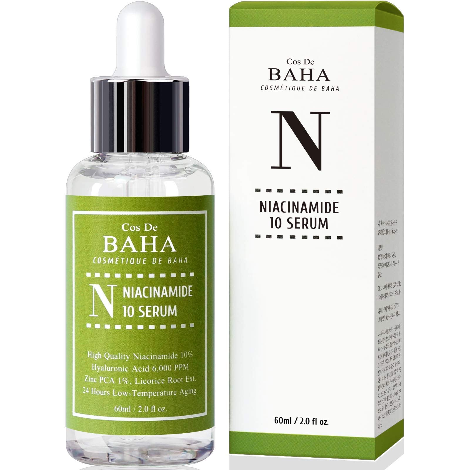Cos De BAHA front bottle view showing clean label and size benefit