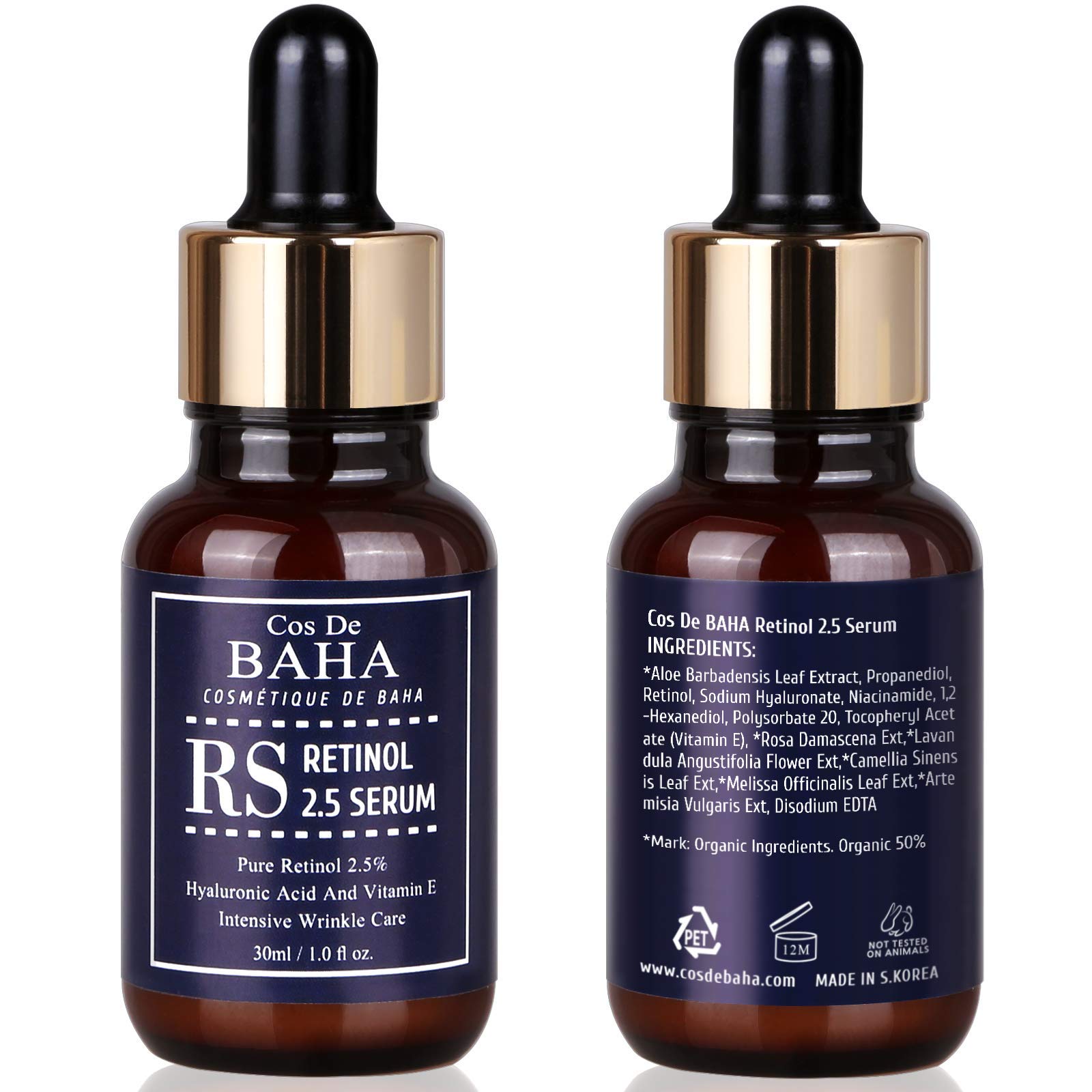 Cos De BAHA ingredient label close-up listing actives clearly