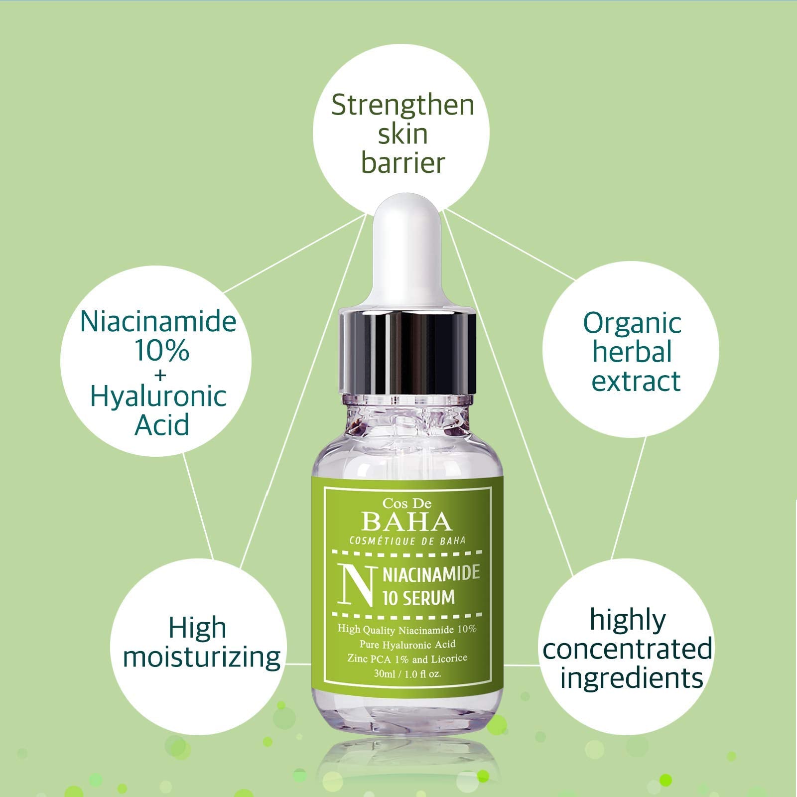 Cos De BAHA close-up of serum drop texture highlighting lightweight feel