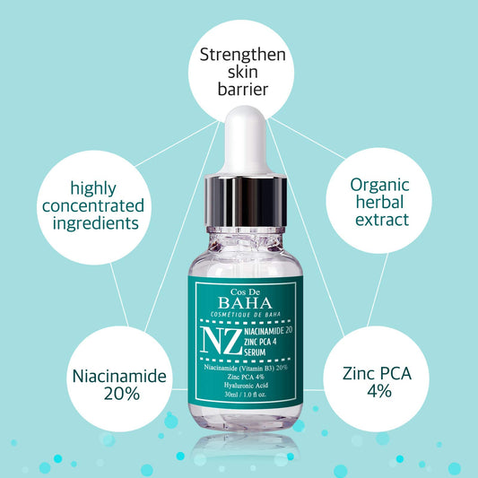 Cos De BAHA dropper dispensing serum highlighting precise application benefit