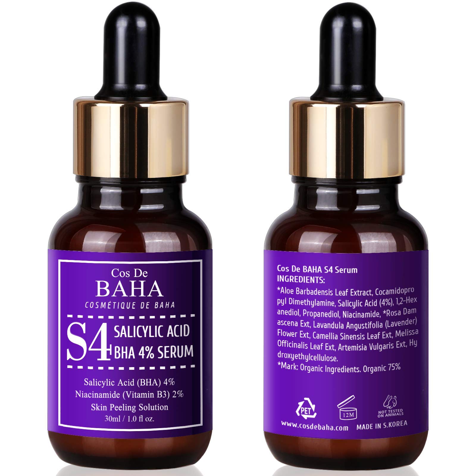 Cos De BAHA bottle on bathroom shelf suggesting daily accessibility and consistent use benefit