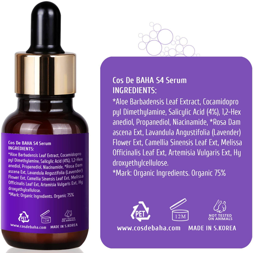 Cos De BAHA serum in an evening routine setting illustrating quick layering and nightly use benefit