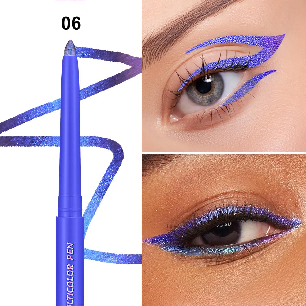 COSASTYA model wearing eyeliners at night, showcases photogenic, streak-free sparkle