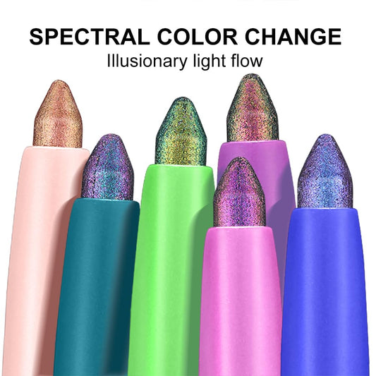 COSASTYA six retractable pencils laid out, clear color variety for versatile styling