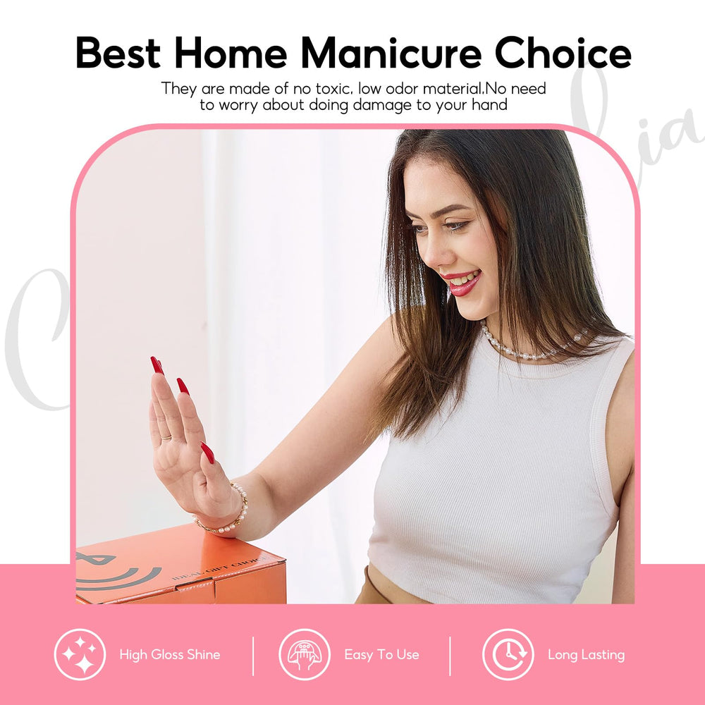 COSCELIA on-hand lifestyle photo showing finished manicure and everyday appeal