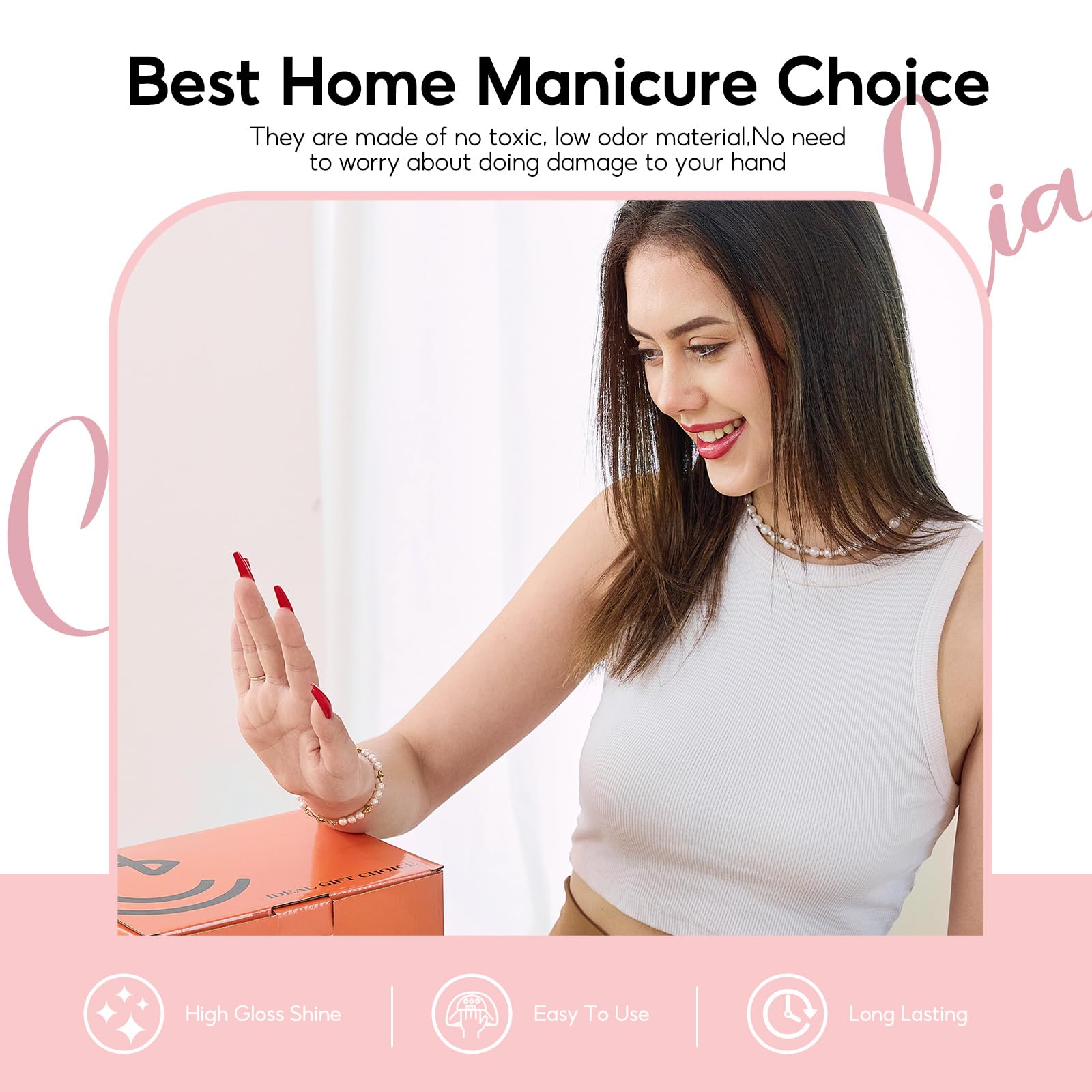 COSCELIA included nail file and labels showing prep tools and clarity
